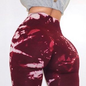 Naturyl Acid Dye Lounge Leggings Hibiscus